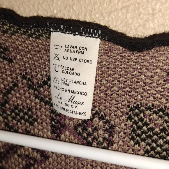 Floral Le Musa Shrug/Pancho Open Front Sweatshirt Winter OS - Picture 4 of 5